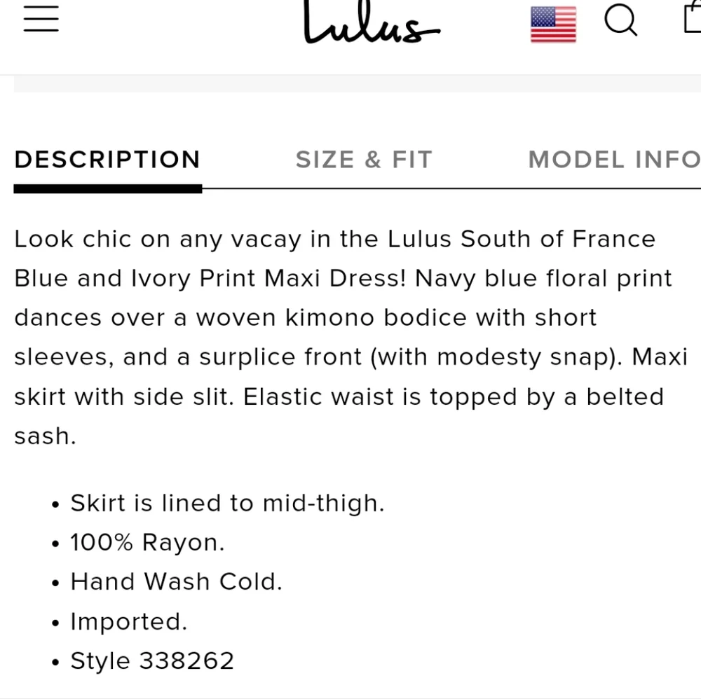 South of France Blue and Ivory Print Maxi Dress - Picture 15 of 16